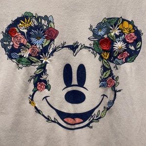 Disney Mickey floral embroidered shirt